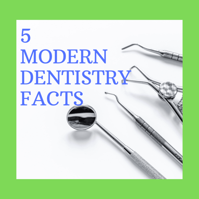 title banner "5 modern dentistry facts"