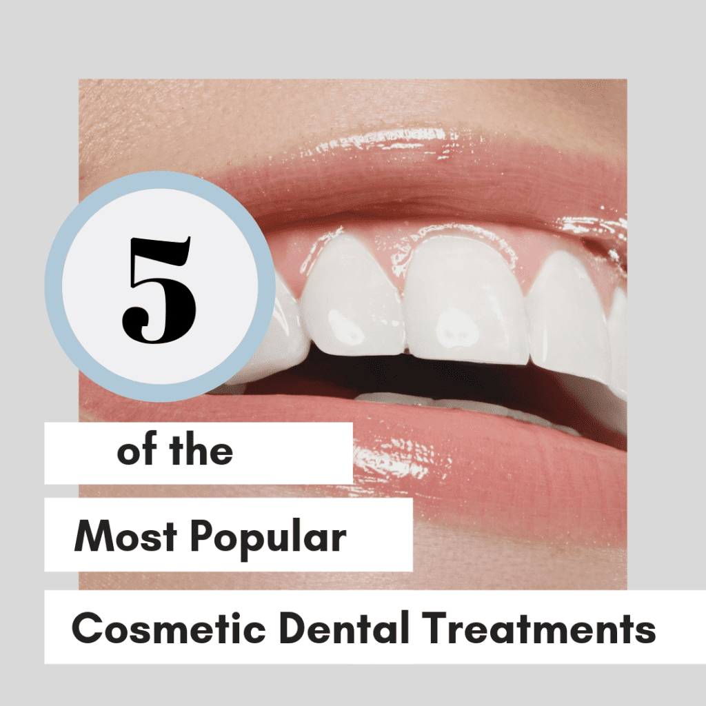 Title banner for "5 of the most popular cosmetic dental treatments"