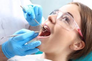 girl in dental chair