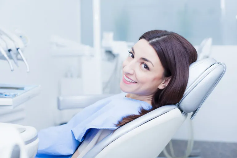 Smiling dental patient