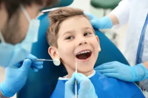 Smiling young dental patient