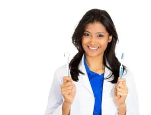 Smiling female periodontist