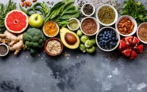 A collection of tooth healthy foods